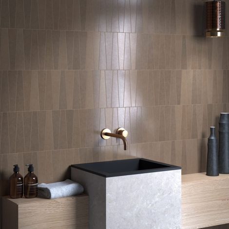 Carrelage Décor BAMBOO Choco 5,6x22,4cm (1/2)
