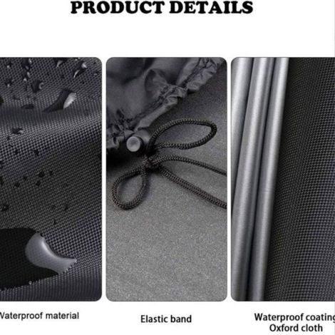 Housse De Protection pour Barbecue Haute Qualité Toile Oxford 210D L 100 x l 66 x h 80 cm couleur noir Femeo (1/5)