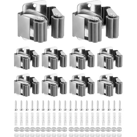 10 Pièces Porte Balai Mural, Porte Outils Mural, Support De Vadrouille, Pour Salle De Bain Cuisine Bureau Placard Jardin Garage (1/5)