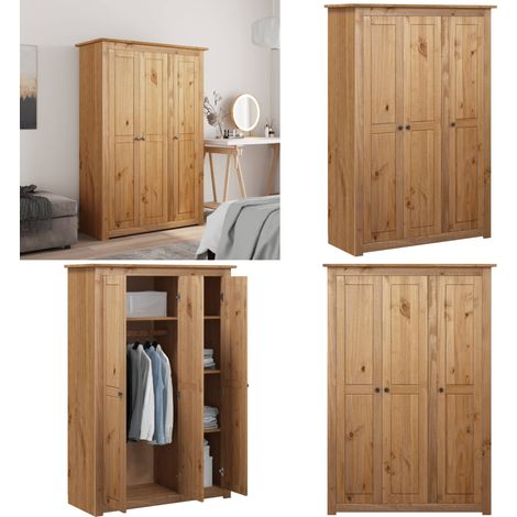 Garde-robe à 3 portes 118x50x171,5 cm Pin Assortiment Panama - Armoire - Placard - Dressing - Rangement - Mobilier - Home & Living (1/5)