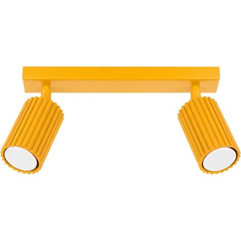 Plafonniers Karbon aluminium jaune 1xGU10 30cm Sollux (1/5)