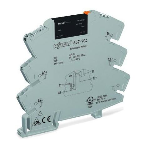 Relé electrónico Wago 8 polos capacidad 100 mA