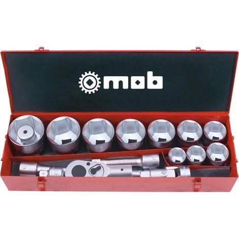 Coffret métallique 1'' 17 pièces, 6 pans - MOB