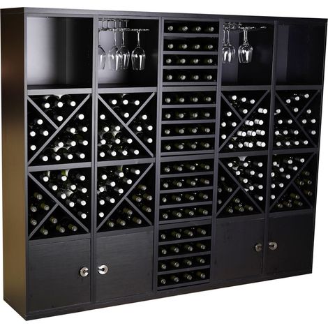 Combinacion Botellero Merlot 192 botellas y extraibles y puertas y coper (1/3)