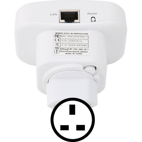 Répéteur WiFi haute vitesse, stable, prêt à l'emploi, portable et compact, amplificateur de signal WiFi 100-240 V (prise britannique). (1/5)