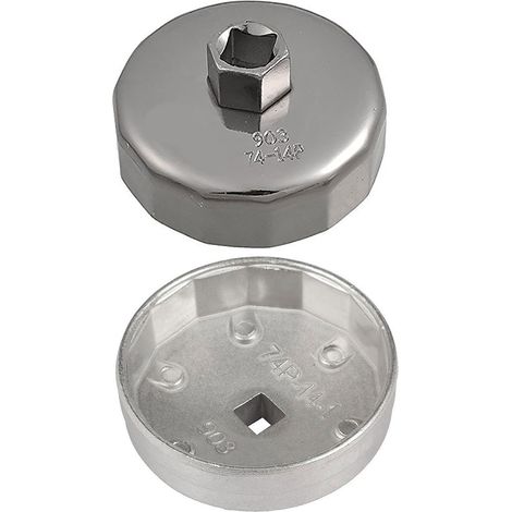 74 mm 14-Nut-Ölfilterschlüssel-Steckschlüssel-Entferner-Werkzeug aus Aluminium für (1/5)