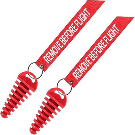 Tapón de escape para motocross, de 1,5 a 3,8 cm, con llavero (paquete de 2) - Rojo (1/5)