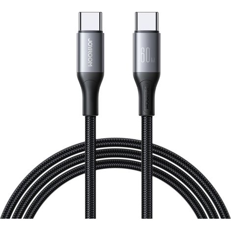 Joyroom Flash Series Fast Charging USB-C to USB-C Cable 60W, 1m - Black (1/5)