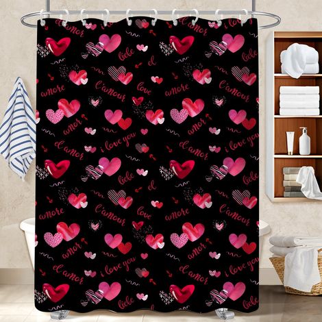 Rideau polyester pour douche 180x180 bordure lestée polyester pour salle de bain pour ambiance spa à domicile (1/5)