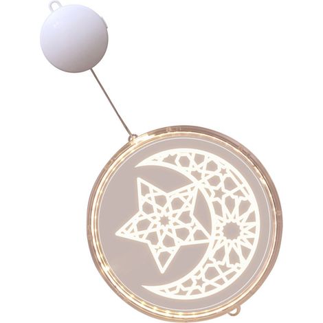Suspension lumineuse décorative étoile et lune à LED haute luminosité, en ABS, 24 cm, 1 lampe + crochet sans trace, pour chambre salon bureau (1/4)