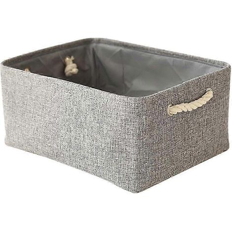 Panier de rangement à compartiments, organisateur, bac de rangement anti-poussière pour étagère, placard, armoire, chambre-Grey S
