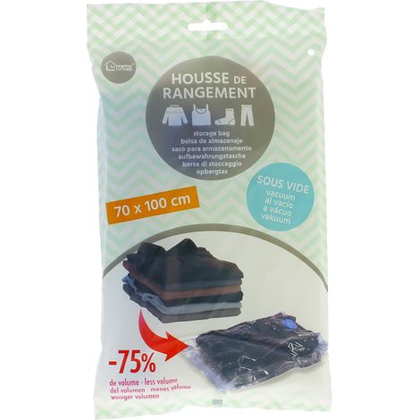Housse de rangement sous vide 70x100cm  28753 pour Aspirateur