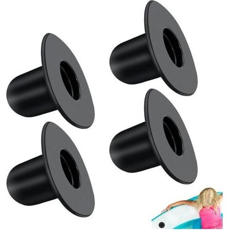 4-teiliges Set Poolstopfen, Poolstopfen, Poolablaufstopfen, Spa-Stopfen, Wandstopfen für Pools, Siebloch, Filterpumpen-Ablaufstopfen, kompatibel mit Intex, Schwarz (1/5)