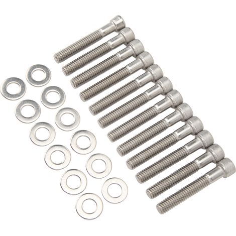 Jeu de boulons de culasse en acier inoxydable 304 poli, remplacement pour FORD Small Block SBF 289 302 5.0L 351W, kit de fixation renforcé (1/5)