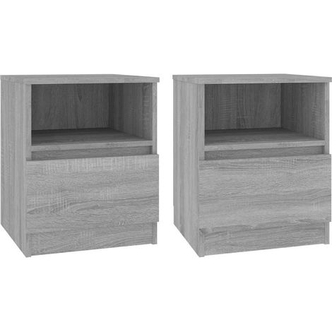 Maison Exclusive - Comodini 2 pz Grigio Sonoma 40x40x50 cm in Legno Multistrato (1/5)