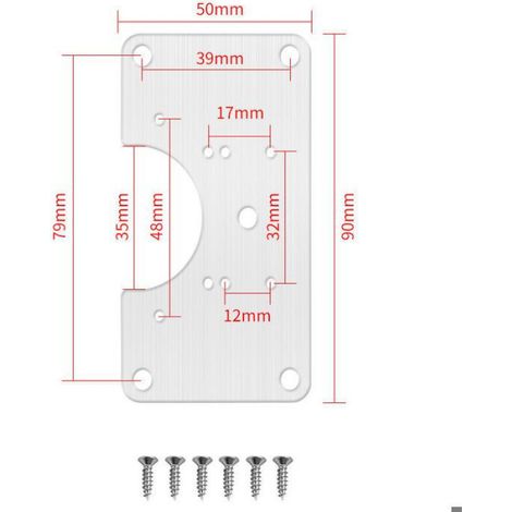 Plaque De Réparation Pour Charnière - Acier Inoxydable - Pour Porte Armoire Meuble Tiroir Fenêtre - Lot De 6 Pièces (1/5)