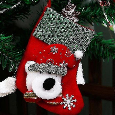 Calcetín navideño, decoración para árbol de Navidad, bolsa, adornos de calcetín, regalo para niños