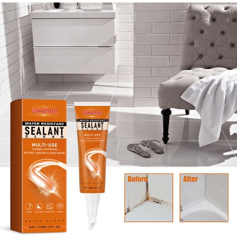Transparente, wasserdichte Dichtmasse für Küchen, Badezimmer, Toiletten, Türen und Fenster – 120 ml -- DE (1/5)