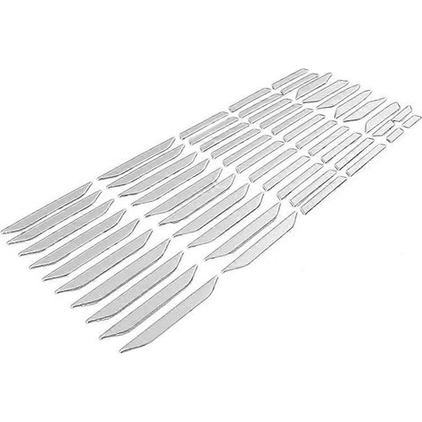 54 piezas de embellecedores adhesivos 3D de acero inoxidable para la parrilla delantera (modelos 2019-2021) (1/5)