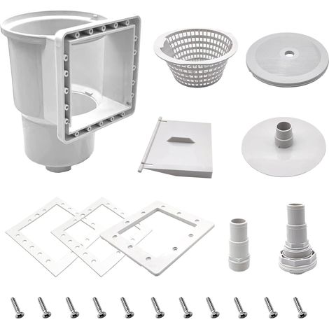 Skimmer Piscine Hors Sol 6 Pouces pour Piscine Murale Compatible Ouverture Standard Remplace SP1091LX Avec Accessoires