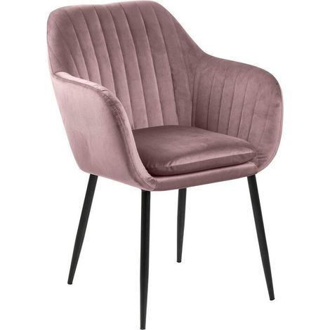 Silla Norsica 253, Rosa Dusty, 83x57x61cm, Tapiz, Metálico