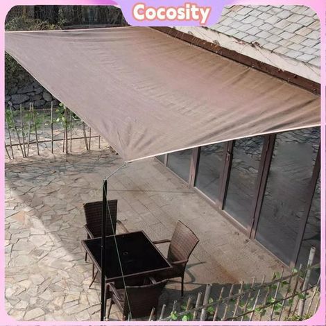 Cocosity Schattennetz aus Polyethylen mit 4 Befestigungen, 3x5 m / 9,84x16,4 Fuß