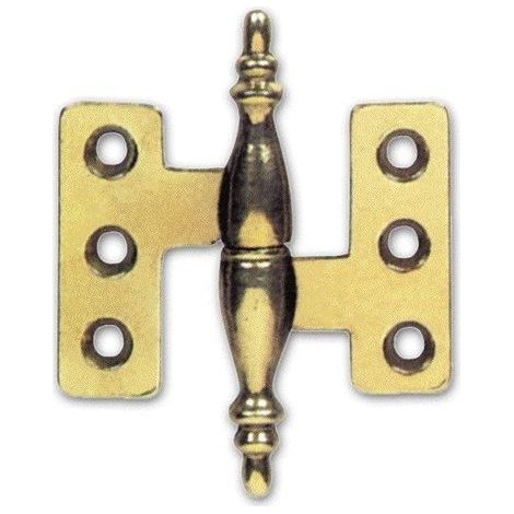Cerniera per Mobili in Ottone Bronzato mod. Barocco Ala Piana 65mm Sx Sinistra 24pz (1/2)