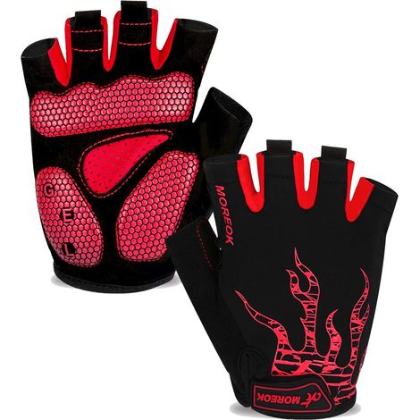 Gants de Cyclisme pour Homme et Femme–Absorbant les chocs et respirants,Gants de Vélo d'été à demi-doigts,paume antidérapante,séchage rapide Convient pour VTT,cyclisme sur route et sports de plein air (1/5)