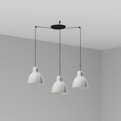 Lampe à suspension VENICE 200 3L blanche