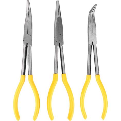 Kit Professionnel de 3 Pinces Mécaniques en Acier Carbone 11" avec Embouts 45° et 90° pour Cintrage et Redressage (1/5)