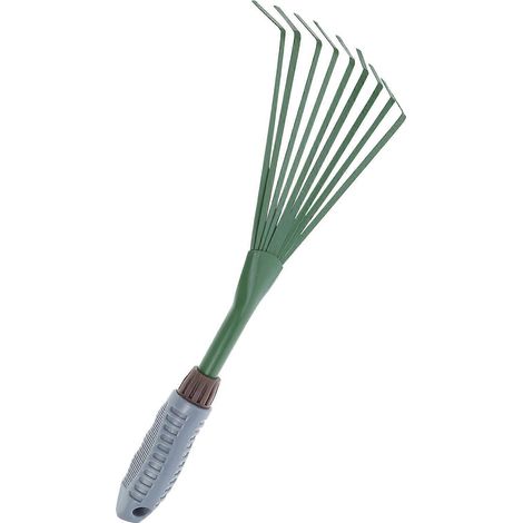 Râteau de jardin pour animaux domestiques, râteau de nettoyage pour ramasser les feuilles et les excréments d'animaux domestiques, 9 dents (1/5)