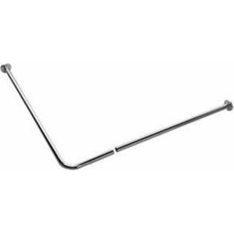 Porte-rideau en Forme de l 900 x 900 avec barre d25 avec laiton chromé