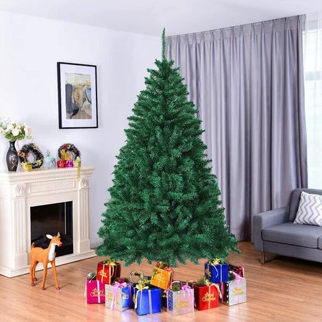 Sapin de Noël Artificiel 180cm: Arbre de Noël avec Support en Métal, Décoration de Noël d'arbre Artificiel en PVC, Décoration de Maison, Bureau, Magasin (1/5)