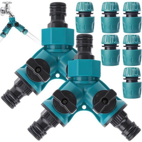 Diviseur D Eau En Y - 6 Connecteurs - Pour Robinet Jardin Et Interieur - 1 Piece (1/5)