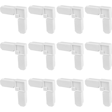 12pcs Coin Cadre Moustiquaire MP7729 5/16 po x 3/4 po (Blanc) (1/5)