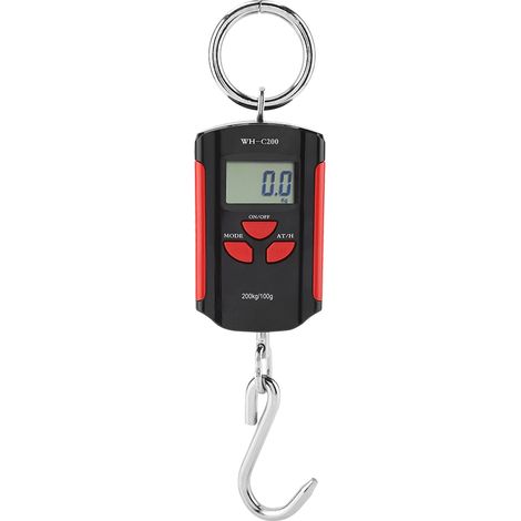 200kg Mini Crane Scale Portable Hanging Scale Electronic Weighing Balance(No Battery Red) (1/4)