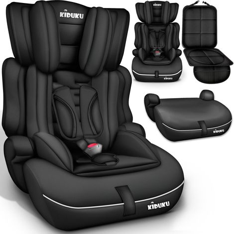 KIDUKU Seggiolino auto, cresce con il bambino, sedile, universale, approvato con la normativa ECE R129, 9-36 kg (1-12 anni), gruppo 1+2+3