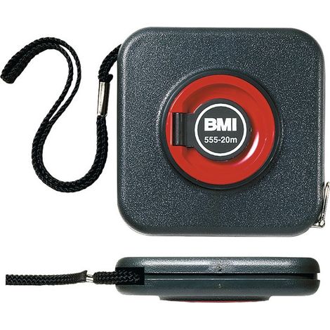 Flessometro a capsula 555 L.20m nastro-P.10mm CH mm/cm EG II metro a nastro in acciaio bianco BMI