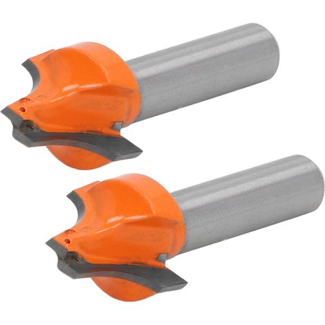 Lot de 2 fraises à chanfreiner en carbure de tungstène, queue ronde de 8 mm, pour le travail du bois (8 x 19 mm / 0,31 x 0,75 po). (1/5)