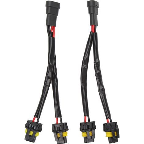 piezas 9005 9006, divisor de cables de faro de 2 vías macho a hembra, adaptador de arnés de faro para camión pickup, conector de cable LED (1/5)
