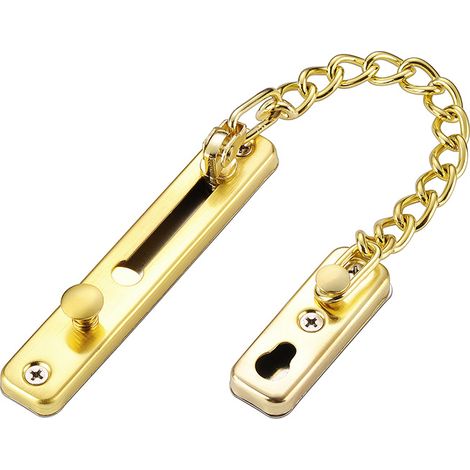 Chaîne de porte de sécurité en acier inoxydable d'une seule pièce (or)