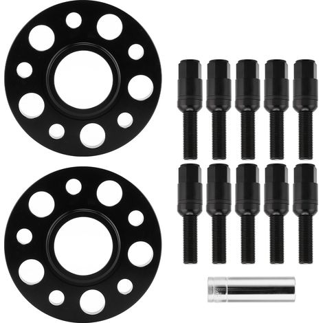 Kit Entretoises de Roue Centriques 15mm Remplacement Réparation pour A4/A6/A7/A8/Q5/RS5 Noir (1/5)