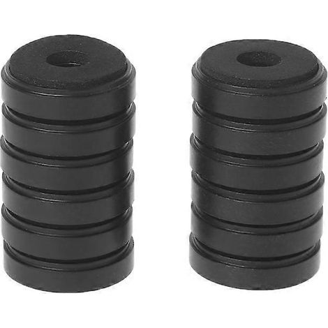 12 Pièces Pads Anti-Vibrations pour Enceintes, Pieds avec Pointes et Amortisseurs - 30x8mm Noir (1/4)