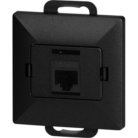 Prise Internet RJ45 Cat.6 Encastrée - Noir - SILUMEN