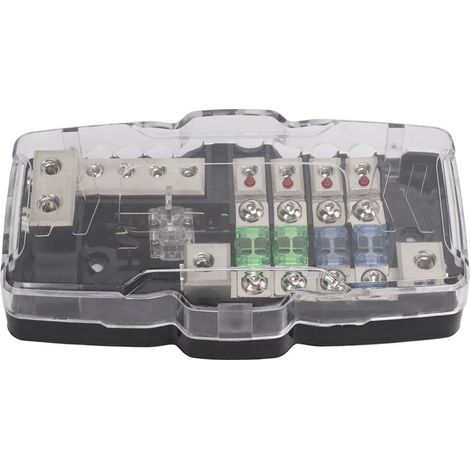 Boîtier de Fusible Audio ANL 4 Voies avec Indicateur LED - Bloc de Fusible 80A, Étanche et Antipoussière, pour Caravanes, Camping-cars, Bateaux (1/5)