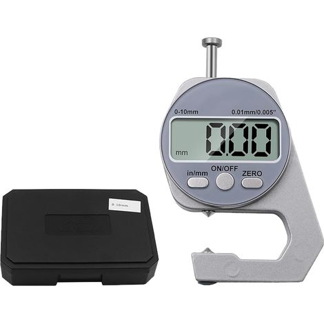 Petit compteur d'épaisseur numérique 0-10 mm en aluminium facile à utiliser pour mesurer le métal et le verre haute précision (1/5)