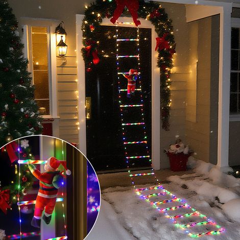 Randaco LED-Weihnachtsmann-Licht für außen und innen, multifunktionale Weihnachtsdekoration mit 8 steuerbaren Modi per Fernbedienung,Bunt und RGB (3 m) (1/5)