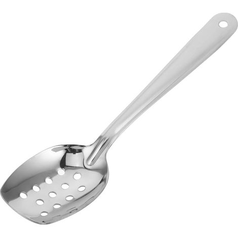 Geschlitzter Servierlöffel aus Edelstahl – 26,1 cm, zum Abtropfen von Salat, Gemüse und anderen Speisen – für Buffets, Catering und Kochen (1/5)