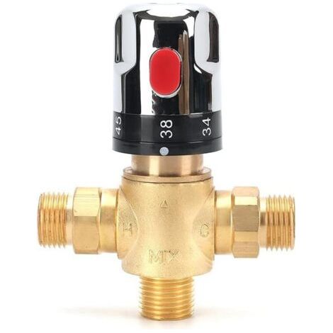 BARKBUSTERS Robinet mélangeur thermostatique, mitigeur thermostatique, robinet mitigeur de douche avec connecteur G de 1/2\ (1/4)