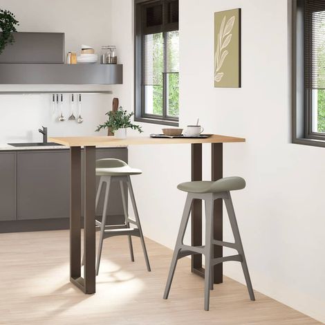 Pied de meuble,Pieds de table de bar en forme de U, 2 pièces, acier naturel, 50 x (110-111) cm CFW24149 (1/5)